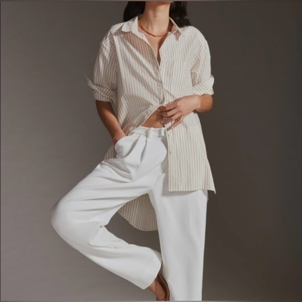 Anthropologie Longline Button Down • Size M • Like NEW